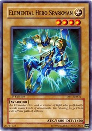 Elemental Hero Sparkman (DP1-EN004) - Duelist Pack 1: Jaden Yuki 1st Edition - Premium Yugioh Single from Konami - Just $0.33! Shop now at Game Crave Tournament Store