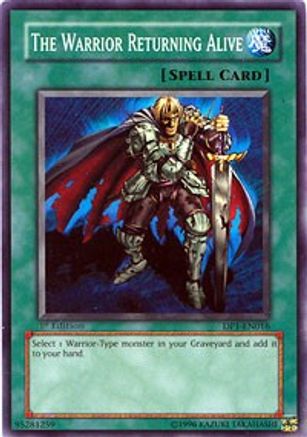 The Warrior Returning Alive (DP1-EN016) - Duelist Pack 1: Jaden Yuki Unlimited - Premium Yugioh Single from Konami - Just $0.23! Shop now at Game Crave Tournament Store
