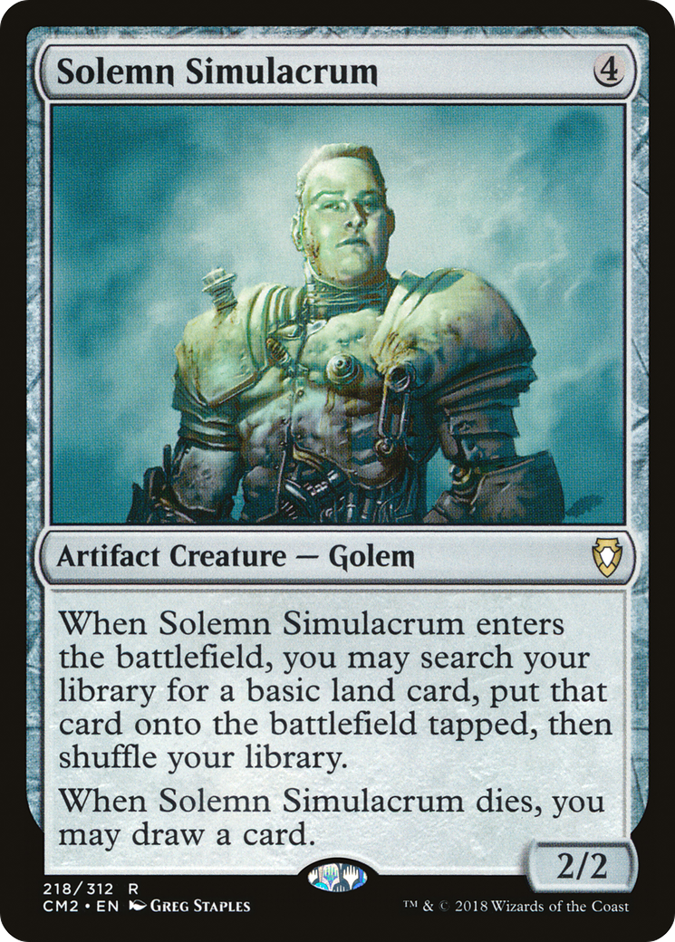 Solemn Simulacrum (CM2-218) - Commander Anthology Volume II - Premium MTG Single from Wizards of the Coast - Just $0.46! Shop now at Game Crave Tournament Store