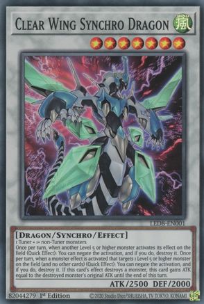 Clear Wing Synchro Dragon (LED8-EN001) - Legendary Duelists: Synchro Storm 1st Edition - Premium Yugioh Single from Konami - Just $0.39! Shop now at Game Crave Tournament Store