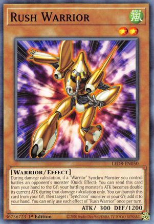 Rush Warrior (LED8-EN050) - Legendary Duelists: Synchro Storm 1st Edition - Premium Yugioh Single from Konami - Just $0.25! Shop now at Game Crave Tournament Store