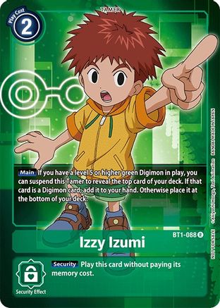 Izzy Izumi (Official Tournament Pack Vol.3) (BT1-088) - Release Special Booster - Premium Digimon Single from Bandai - Just $0.08! Shop now at Game Crave Tournament Store
