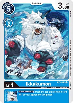 Ikkakumon - BT2-025 (Official Tournament Pack Vol.3) (BT2-025) - Release Special Booster - Premium Digimon Single from Bandai - Just $0.10! Shop now at Game Crave Tournament Store