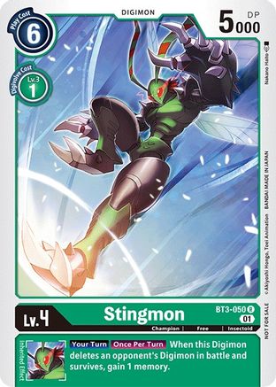 Stingmon (Winner Pack Double Diamond) (BT3-050) - Release Special Booster - Premium Digimon Single from Bandai - Just $1.10! Shop now at Game Crave Tournament Store