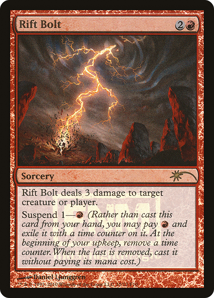 Rift Bolt (F10-010) - Friday Night Magic 2010 Foil - Premium MTG Single from Wizards of the Coast - Just $2.04! Shop now at Game Crave Tournament Store