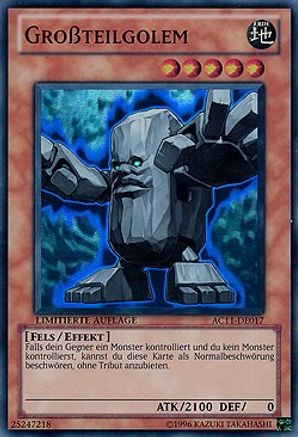 Big Piece Golem (German) - "Grossteilgolem" (AC11-DE017) - Advent Calendar 2011 (Adventskalender) Limited - Premium Yugioh Single from Konami - Just $1.52! Shop now at Game Crave Tournament Store