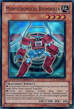 Morphtronic Boomboxen (German) - "Morphtronische Boomboxen" (AC11-DE019) - Advent Calendar 2011 (Adventskalender) Limited - Premium Yugioh Single from Konami - Just $1.90! Shop now at Game Crave Tournament Store