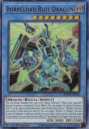 Borreload Riot Dragon (BODE-EN036) - Burst of Destiny 1st Edition - Premium Yugioh Single from Konami - Just $0.43! Shop now at Game Crave Tournament Store
