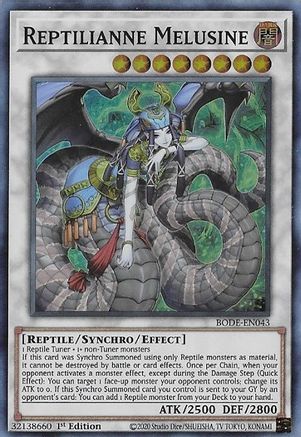 Reptilianne Melusine (BODE-EN043) - Burst of Destiny 1st Edition - Premium Yugioh Single from Konami - Just $0.26! Shop now at Game Crave Tournament Store