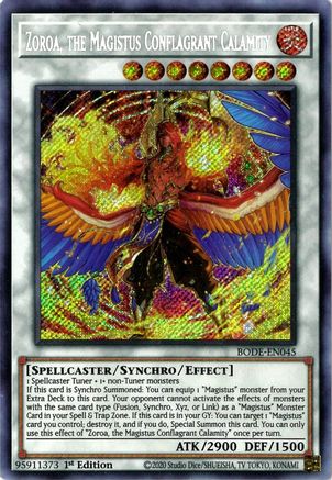 Zoroa, the Magistus Conflagrant Calamity (BODE-EN045) - Burst of Destiny 1st Edition - Premium Yugioh Single from Konami - Just $1.27! Shop now at Game Crave Tournament Store