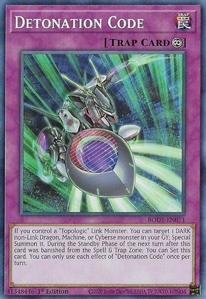 Detonation Code (BODE-EN071) - Burst of Destiny 1st Edition - Premium Yugioh Single from Konami - Just $0.08! Shop now at Game Crave Tournament Store