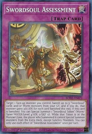 Swordsoul Assessment (BODE-EN072) - Burst of Destiny 1st Edition - Premium Yugioh Single from Konami - Just $0.25! Shop now at Game Crave Tournament Store