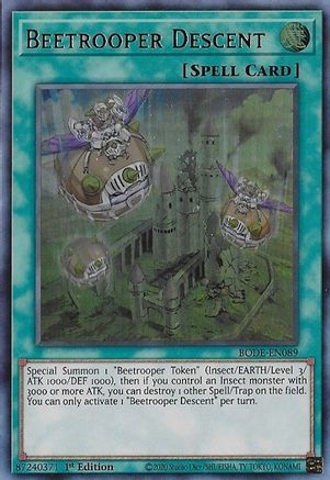 Beetrooper Descent (BODE-EN089) - Burst of Destiny 1st Edition - Premium Yugioh Single from Konami - Just $0.26! Shop now at Game Crave Tournament Store