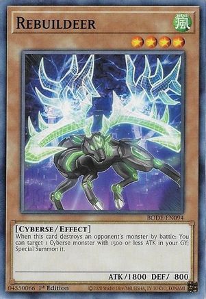 Rebuildeer (BODE-EN094) - Burst of Destiny 1st Edition - Premium Yugioh Single from Konami - Just $0.25! Shop now at Game Crave Tournament Store