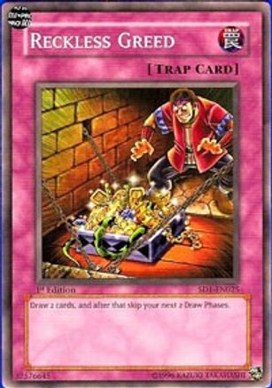 Reckless Greed (SD1-EN025) - Structure Deck: Dragon's Roar 1st Edition - Premium Yugioh Single from Konami - Just $0.33! Shop now at Game Crave Tournament Store