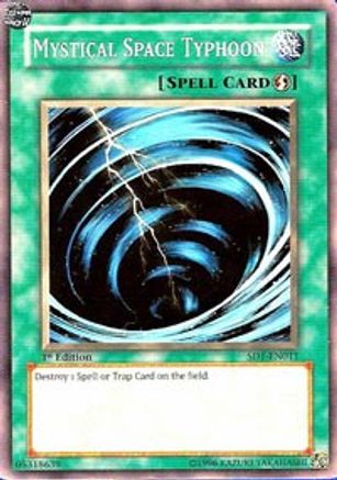Mystical Space Typhoon (SD2-EN014) - Structure Deck: Zombie Madness 1st Edition - Premium Yugioh Single from Konami - Just $0.40! Shop now at Game Crave Tournament Store