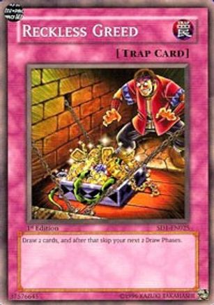 Reckless Greed (SD2-EN027) - Structure Deck: Zombie Madness 1st Edition - Premium Yugioh Single from Konami - Just $0.26! Shop now at Game Crave Tournament Store