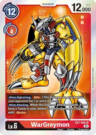 WarGreymon (EX1-009) - Classic Collection Foil - Premium Digimon Single from Bandai - Just $0.11! Shop now at Game Crave Tournament Store
