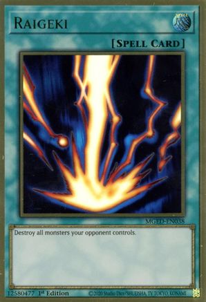 Raigeki (MGED-EN038) - Maximum Gold: El Dorado 1st Edition - Premium Yugioh Single from Konami - Just $1.86! Shop now at Game Crave Tournament Store
