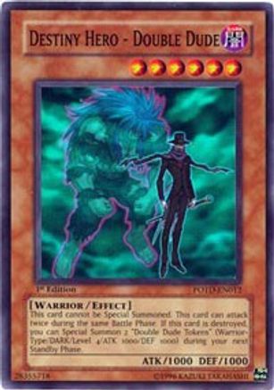 Destiny Hero - Double Dude (POTD-EN012) - Power of the Duelist 1st Edition - Premium Yugioh Single from Konami - Just $0.74! Shop now at Game Crave Tournament Store