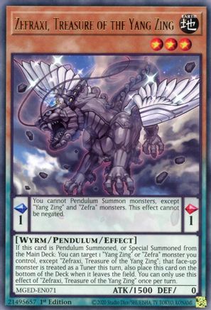 Zefraxi, Treasure of the Yang Zing (MGED-EN071) - Maximum Gold: El Dorado 1st Edition - Premium Yugioh Single from Konami - Just $0.08! Shop now at Game Crave Tournament Store