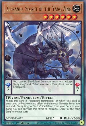 Game Crave Tournament Store - Zefraniu, Secret of the Yang Zing  (MGED-EN072)