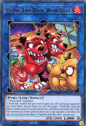 Prank-Kids Bow-Wow-Bark (MGED-EN115) - Maximum Gold: El Dorado 1st Edition - Premium Yugioh Single from Konami - Just $0.08! Shop now at Game Crave Tournament Store