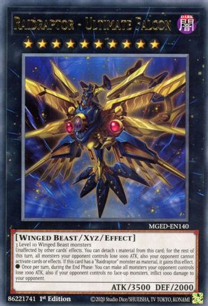 Raidraptor - Ultimate Falcon (MGED-EN140) - Maximum Gold: El Dorado 1st Edition - Premium Yugioh Single from Konami - Just $0.25! Shop now at Game Crave Tournament Store