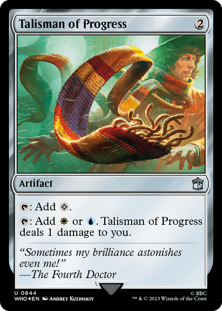 Talisman of Progress (WHO-844) - Doctor Who Foil - Premium MTG Single from Wizards of the Coast - Just $5.42! Shop now at Game Crave Tournament Store