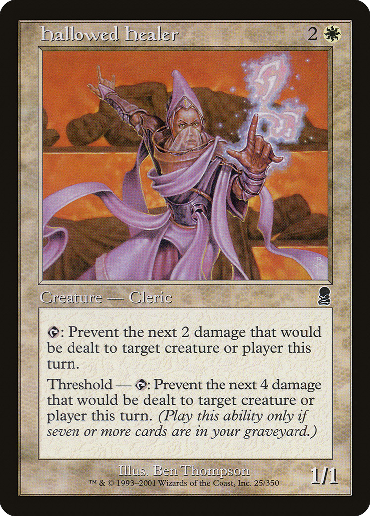 Hallowed Healer (ODY-025) - Odyssey - Premium MTG Single from Wizards of the Coast - Just $0.08! Shop now at Game Crave Tournament Store