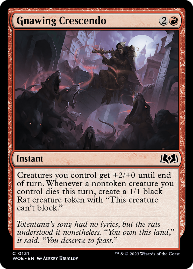 Gnawing Crescendo (WOE-131) - Wilds of Eldraine Foil - Premium MTG Single from Wizards of the Coast - Just $0.08! Shop now at Game Crave Tournament Store