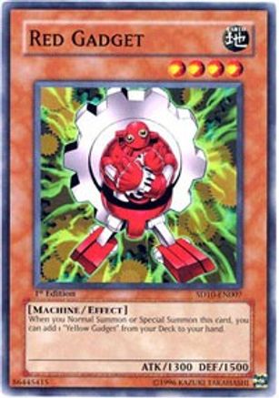 Red Gadget (SD10-EN007) - Structure Deck: Machine Re-Volt 1st Edition - Premium Yugioh Single from Konami - Just $0.25! Shop now at Game Crave Tournament Store