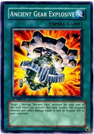 Ancient Gear Explosive (SD10-EN019) - Structure Deck: Machine Re-Volt Unlimited - Premium Yugioh Single from Konami - Just $0.10! Shop now at Game Crave Tournament Store