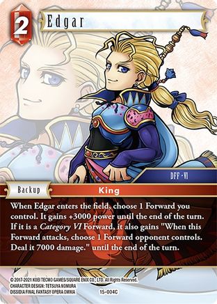 Edgar (CRYSTAL DOMINION) Foil - Premium Final Fantasy Single from Crystal Dominion - Just $0.10! Shop now at Game Crave Tournament Store