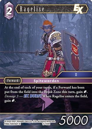 Ragelise EX (CRYSTAL DOMINION) Foil - Premium Final Fantasy Single from Crystal Dominion - Just $0.08! Shop now at Game Crave Tournament Store