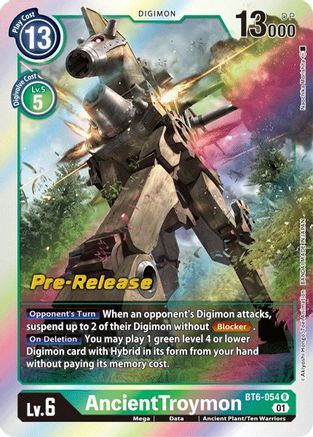 AncientTroymon (BT6-054) - Double Diamond Pre-Release Cards Foil - Premium Digimon Single from Bandai - Just $0.13! Shop now at Game Crave Tournament Store