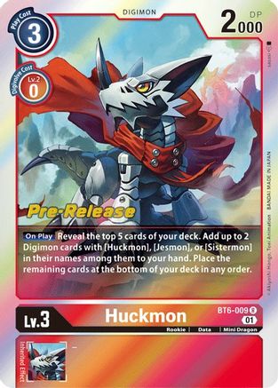 Huckmon (BT6-009) - Double Diamond Pre-Release Cards Foil - Premium Digimon Single from Bandai - Just $1.37! Shop now at Game Crave Tournament Store