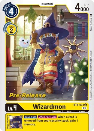 Wizardmon (BT6-034) - Double Diamond Pre-Release Cards Foil - Premium Digimon Single from Bandai - Just $0.74! Shop now at Game Crave Tournament Store