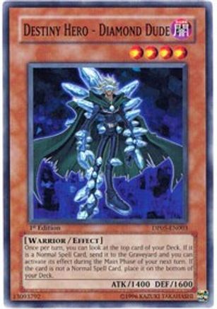 Destiny Hero - Diamond Dude (DP05-EN003) - Duelist Pack 5: Aster Phoenix Unlimited - Premium Yugioh Single from Konami - Just $0.25! Shop now at Game Crave Tournament Store