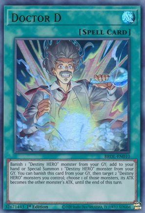 Doctor D (BROL-EN010) - Brothers of Legend 1st Edition - Premium Yugioh Single from Konami - Just $0.25! Shop now at Game Crave Tournament Store