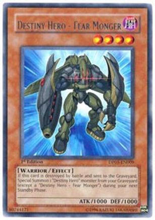 Destiny Hero - Fear Monger (DP05-EN009) - Duelist Pack 5: Aster Phoenix Unlimited - Premium Yugioh Single from Konami - Just $0.25! Shop now at Game Crave Tournament Store