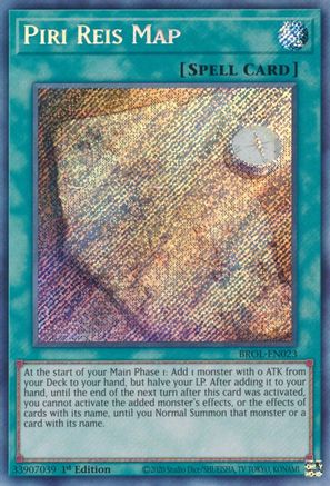 Piri Reis Map (BROL-EN023) - Brothers of Legend 1st Edition - Premium Yugioh Single from Konami - Just $1.98! Shop now at Game Crave Tournament Store