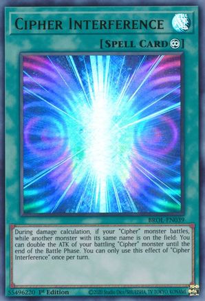 Cipher Interference (BROL-EN039) - Brothers of Legend 1st Edition - Premium Yugioh Single from Konami - Just $0.08! Shop now at Game Crave Tournament Store