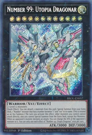 Number 99: Utopia Dragonar (BROL-EN057) - Brothers of Legend 1st Edition - Premium Yugioh Single from Konami - Just $0.41! Shop now at Game Crave Tournament Store