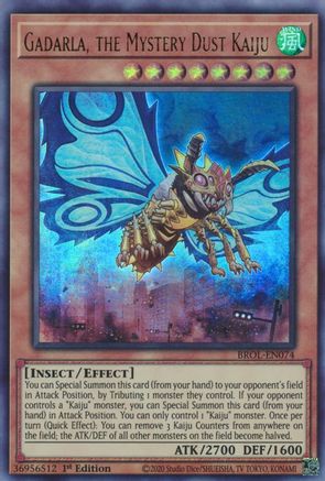 Gadarla, the Mystery Dust Kaiju (BROL-EN074) - Brothers of Legend 1st Edition - Premium Yugioh Single from Konami - Just $0.26! Shop now at Game Crave Tournament Store