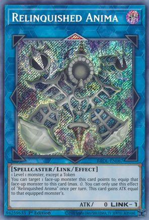 BROL-EN087 Relinquished Anima Secret Rare 1st Edition Mint YuGiOh Card
