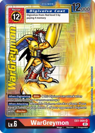 WarGreymon (Alternate Art) (EX1-009) - Classic Collection Foil - Premium Digimon Single from Bandai - Just $6.82! Shop now at Game Crave Tournament Store