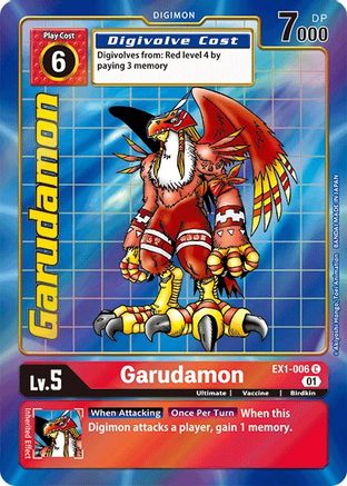 Garudamon (Alternate Art) (EX1-006) - Classic Collection Foil - Premium Digimon Single from Bandai - Just $1.76! Shop now at Game Crave Tournament Store