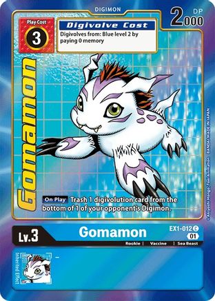 Gomamon (Alternate Art) (EX1-012) - Classic Collection Foil - Premium Digimon Single from Bandai - Just $1.99! Shop now at Game Crave Tournament Store