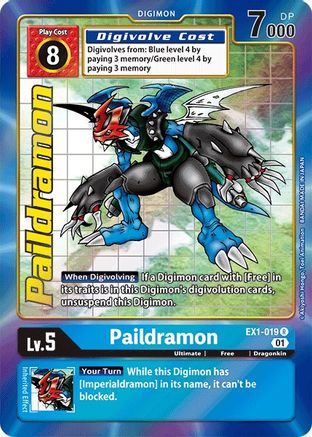 Paildramon (Alternate Art) (EX1-019) - Classic Collection Foil - Premium Digimon Single from Bandai - Just $3.77! Shop now at Game Crave Tournament Store